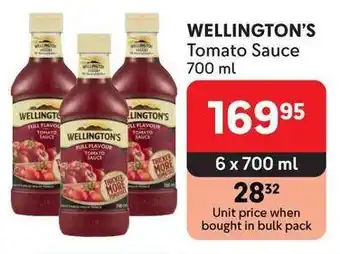 Makro WELLINGTON'S Tomato Sauce offer