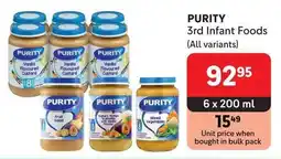 Makro PURITY 3rd Infant Foods offer