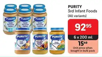 Makro PURITY 3rd Infant Foods offer