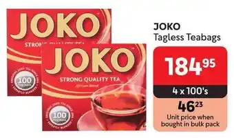 Makro JOKO Tagless Teabags offer