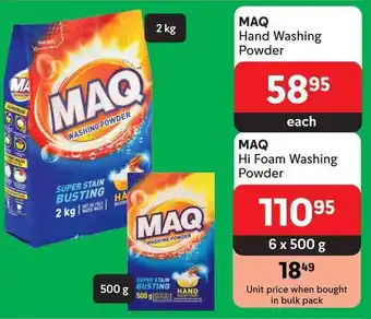 Makro MAQ Hand Washing Powder offer