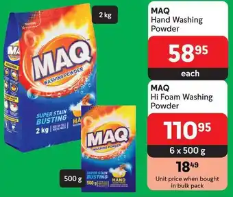 Makro MAQ Hi Foam Washing Powder offer