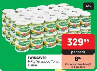 Makro TWINSAVER 1-Ply Wrapped Toilet Tissue offer