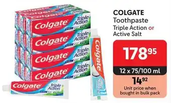 Makro COLGATE Toothpaste Triple Action or Active Salt offer