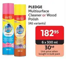 Makro PLEDGE Multisurface Cleaner or Wood Polish offer