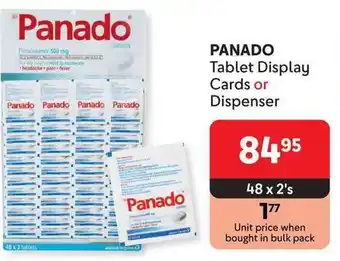 Makro PANADO Tablet Display Cards or Dispenser offer