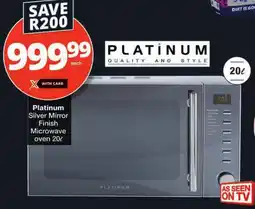 Checkers Platinum Silver Mirror Finish Microwave Oven offer