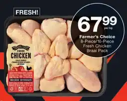 Checkers Farmer's Choice Fresh Chicken Braai Pack offer