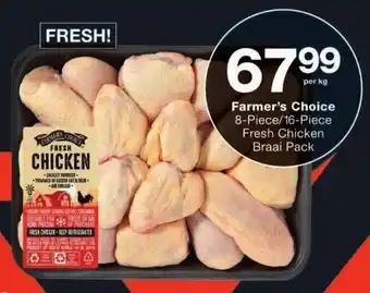 Checkers Farmer's Choice Fresh Chicken Braai Pack offer