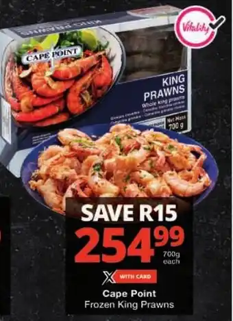 Checkers Cape Point Frozen King Prawns offer