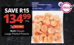 Checkers MJC Frozen Large Peeled Prawns offer