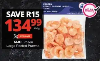 Checkers MJC Frozen Large Peeled Prawns offer