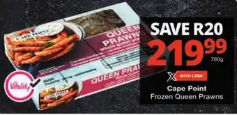 Checkers Cape Point Frozen Queen Prawns offer