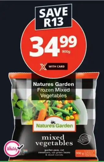 Checkers Natures Garden Frozen Mixed Vegetables offer