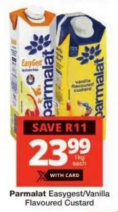 Checkers Parmalat Easygest/Vanilla Flavoured Custard offer