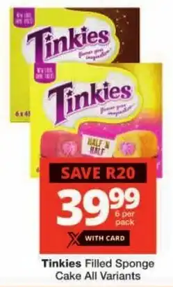 Tinkies Filled Sponge Cake All Variants