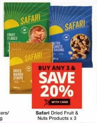 Checkers Safari Dried Fruit & Nuts Products offer