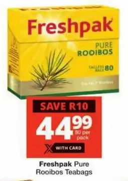 Checkers Freshpak Pure Rooibos Teabags offer