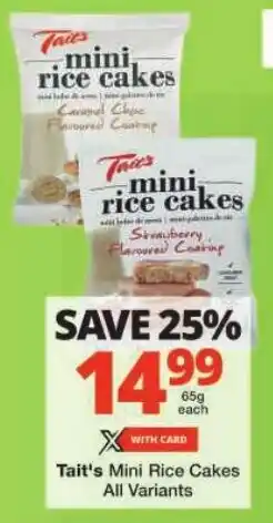 Checkers Tait's Mini Rice Cakes All Variants offer