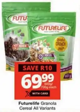 Checkers Futurelife Granola Cereal All Variants offer