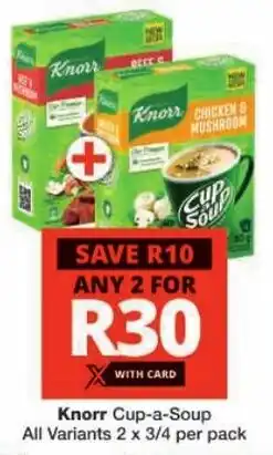 Checkers Knorr Cup-a-Soup All Variants offer