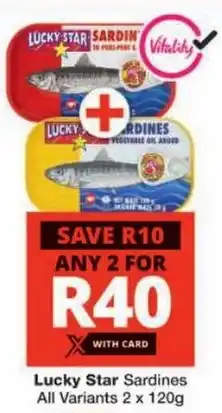 Checkers Lucky Star Sardines All Variants offer