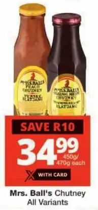 Checkers Mrs. Ball's Chutney All Variants offer