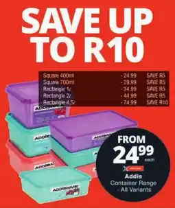 Checkers Addis Container Range offer