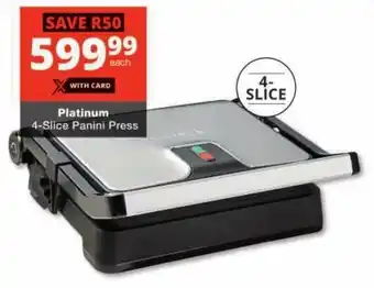 Checkers Platinum 4-Slice Panini Press offer