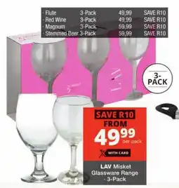 Checkers LAV Misket Glassware Range offer