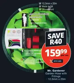 Checkers Mr. Gardener Garden Hose with Fittings offer