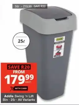 Checkers Addis Swing 'n Lift Bin offer