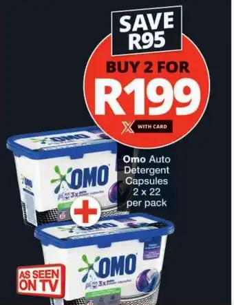 Checkers Omo Auto Detergent Capsules offer