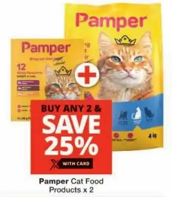 Checkers Pamper Cat Food Products offer