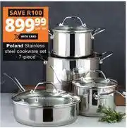 Checkers Hyper Poland Stainless Steel Cookware Set (7 Piece)-Per Set offer