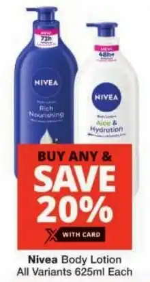 Checkers Nivea Body Lotion All Variants offer