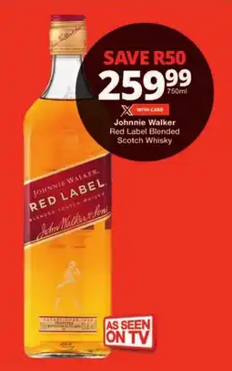 Checkers Johnnie Walker Red Label Blended Scotch Whisky offer