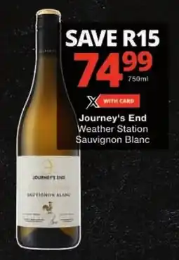 Checkers Journey's End Weather Station Sauvignon Blanc offer