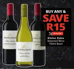 Checkers Kleine Zalze Selected Wine offer