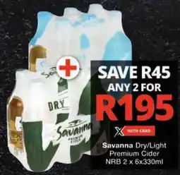 Checkers Savanna Dry/Light Premium Cider NRB offer