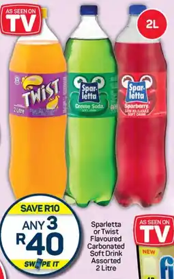 Pick n Pay Hypermarket Sparletta or Twist Flavoured Carbonated Soft Drink Assorted offer