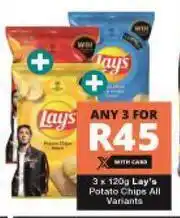Checkers Lay's Potato Chips (All Variants)-For Any 3 x 120g offer