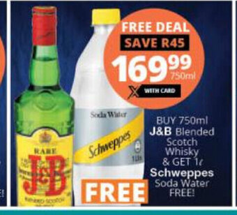 Checkers Liquor Shop J&B Blended Scotch Whisky 750ml offer
