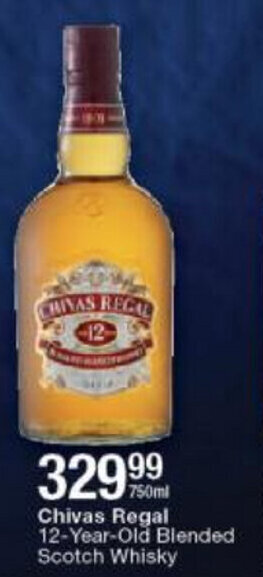 Checkers Liquor Shop Chivas Regal 12-Year-Old Blended Scotch Whisky 750ml offer