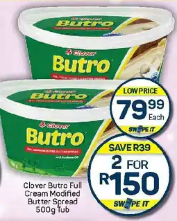 Pick n Pay Hypermarket Clover Butro Full Cream Modified Butter Spread Tub offer