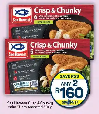 Pick n Pay Hypermarket Sea Harvest Crisp & Chunky Hake Fillets Assorted offer