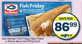 Pick n Pay Hypermarket Sea Harvest Fish Friday Hake Fillets in Batter Assorted offer