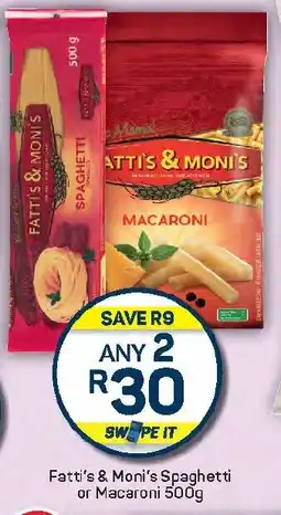 Pick n Pay Hypermarket Fatti's & Moni's Spaghetti or Macaroni offer