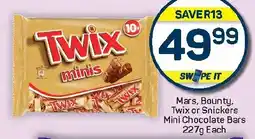 Pick n Pay Hypermarket Mars, Bounty, Twix or Snickers Mini Chocolate Bars offer