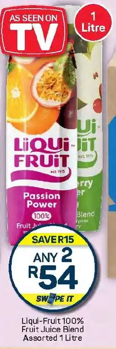 Pick n Pay Hypermarket Liqui-Fruit 100% Fruit Juice Blend Assorted offer